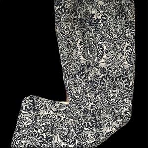 HAROLD’s Cotton/Silk lined Trousers, Black/Creme, Size 14.